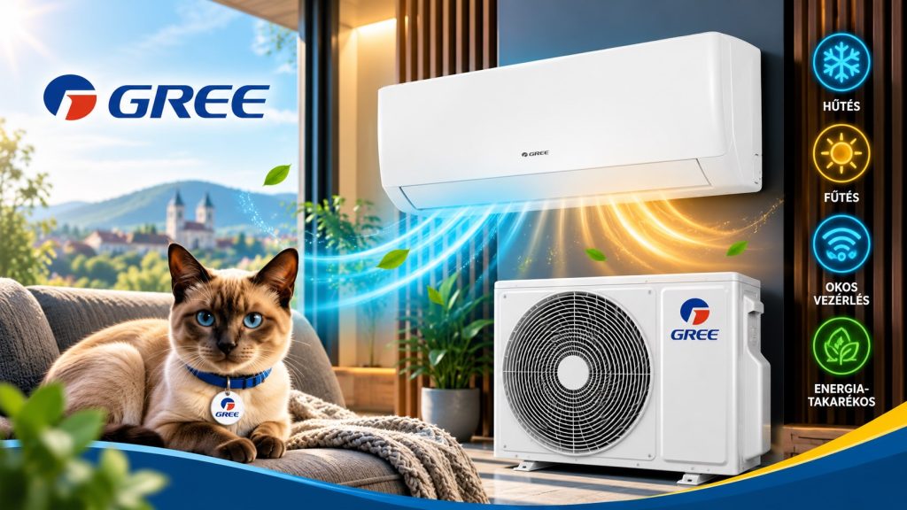 Gree multi dual klíma szett 5,3kW (GWHD18NK6OO) kültéri egység + 2db 2,5kW Pulse beltéri egység