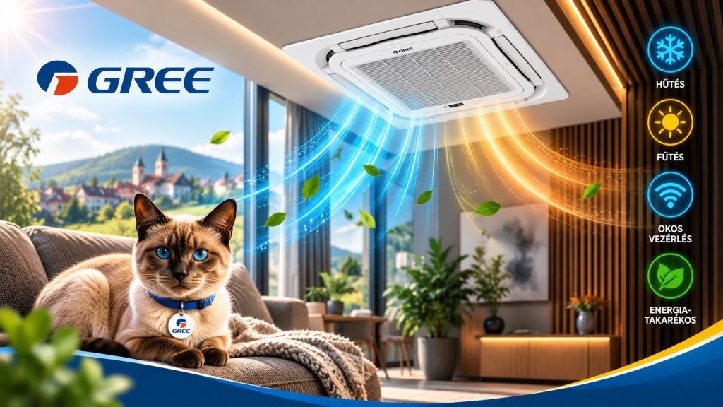 Gree UM6 Kazettás inverter 5 kW klíma szett